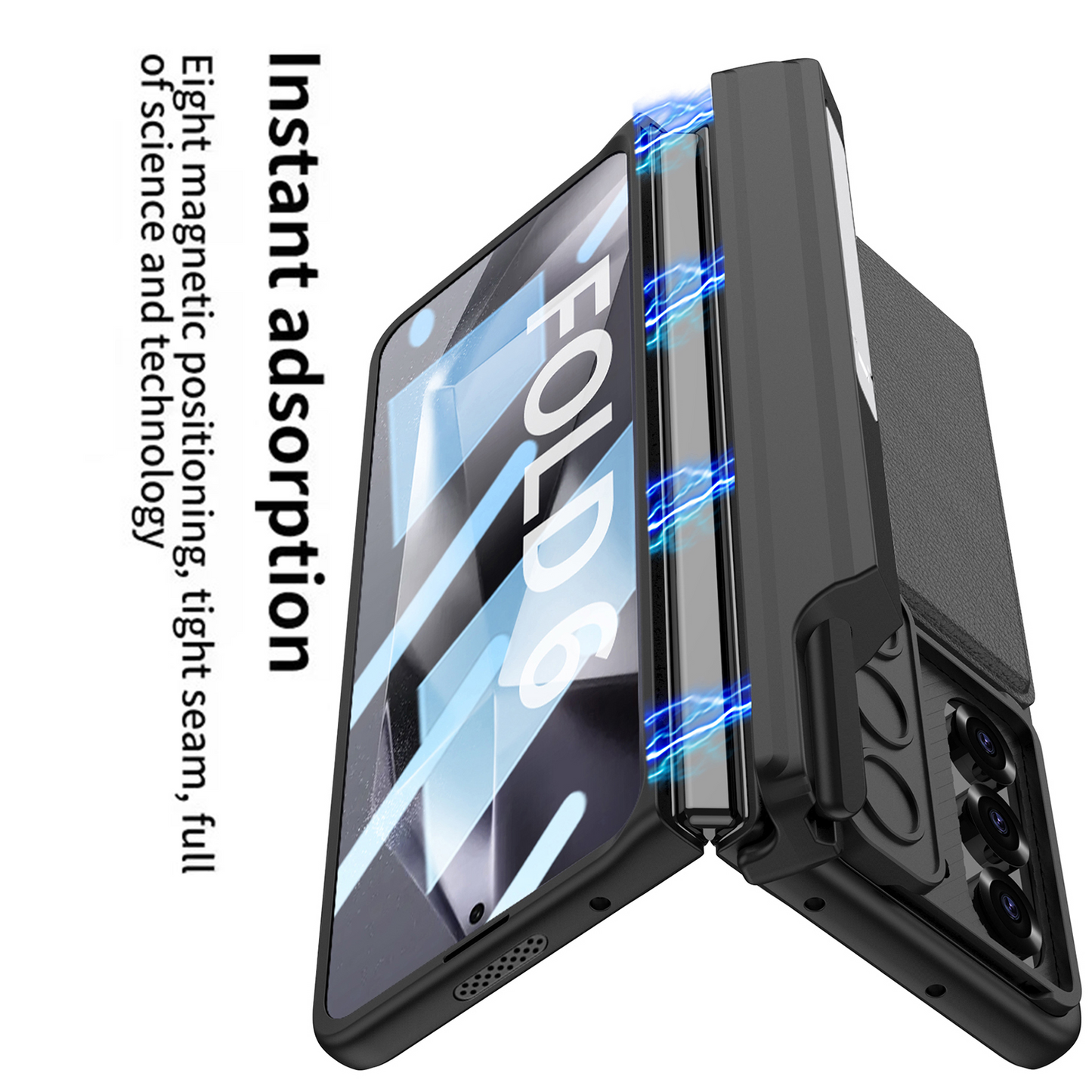 Samsung Z Fold 6 Kickstand Case with Hinge & Lens Protection