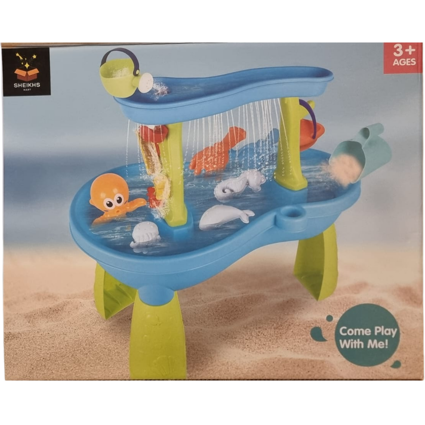 Vibrant kids sand play table for backyard summer fun