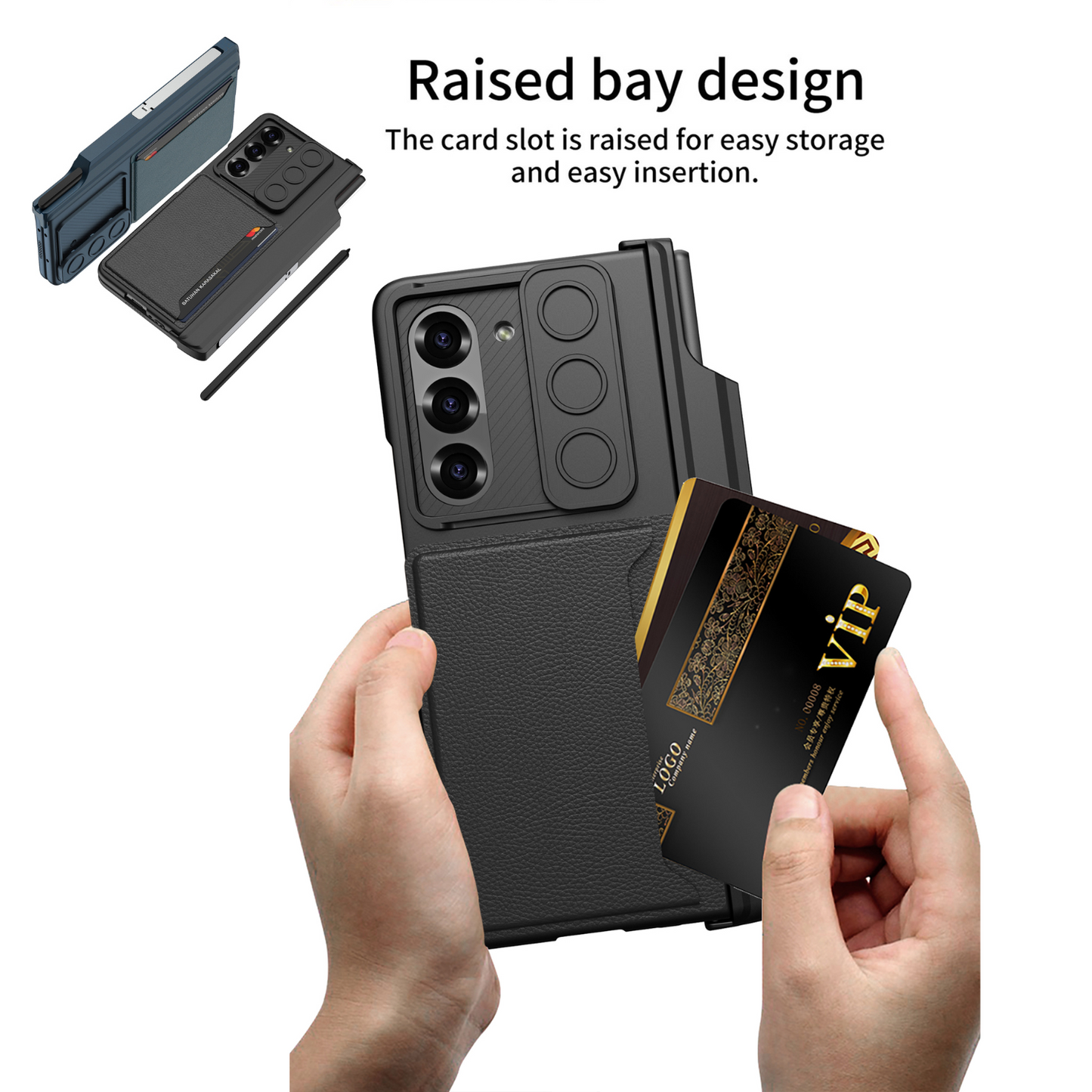 Samsung Z Fold 6 Wireless Charging Compatible Case – Black