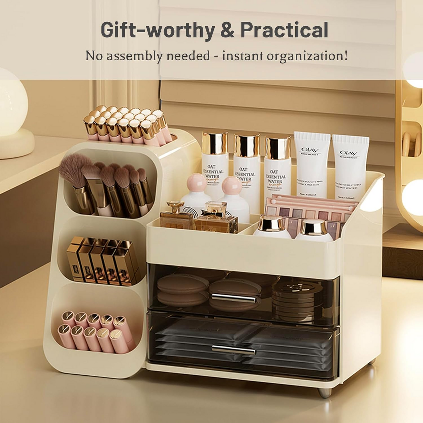makeup organizer, makeup organizer with drawers
