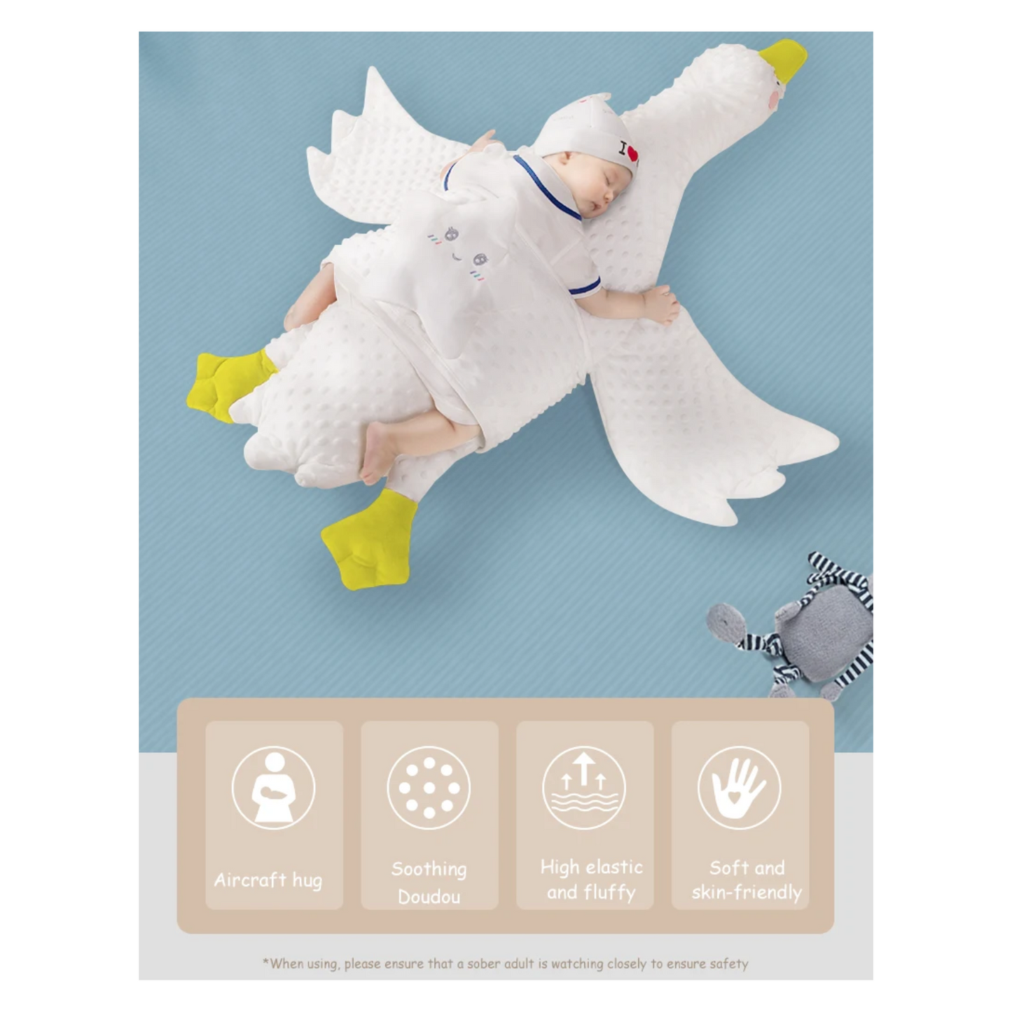 Baby patter for sleep – stuffed goose pillow Sheikhs.online