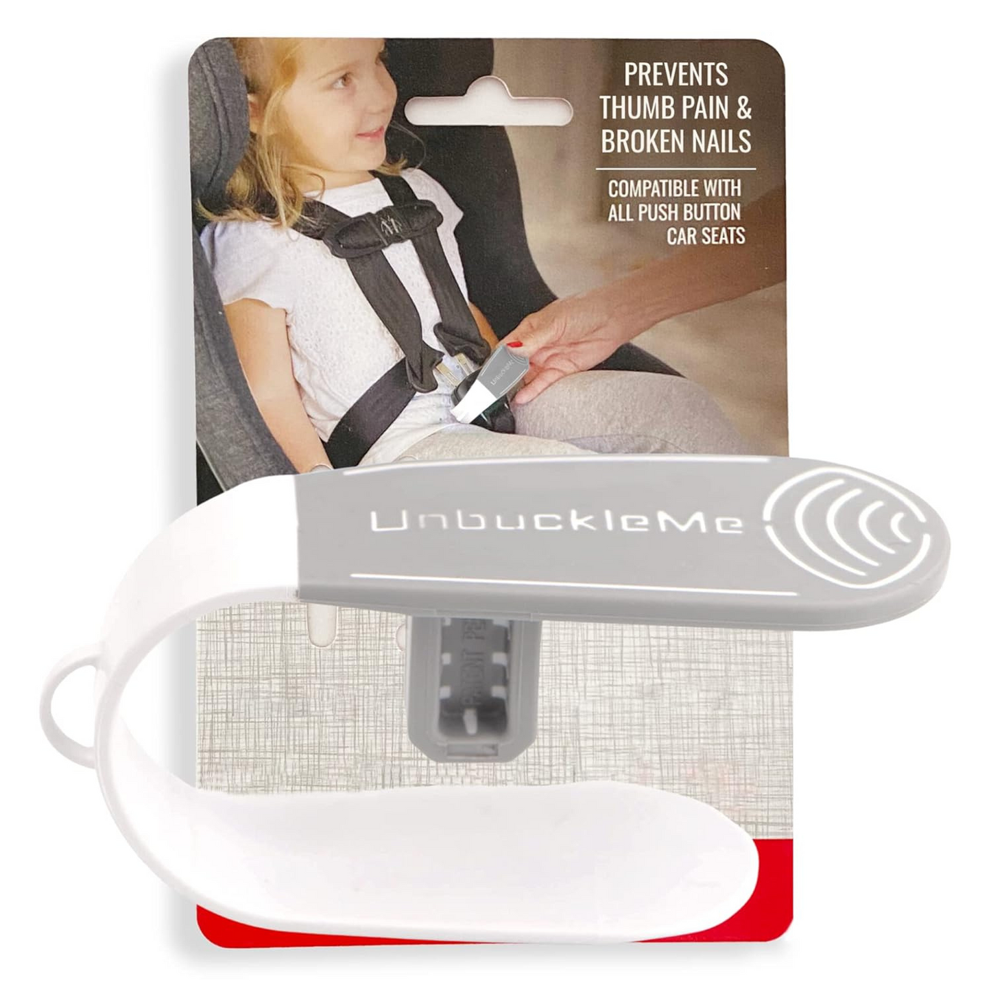 Car seat buckle release tool ergonomic design for easy unbuckling
