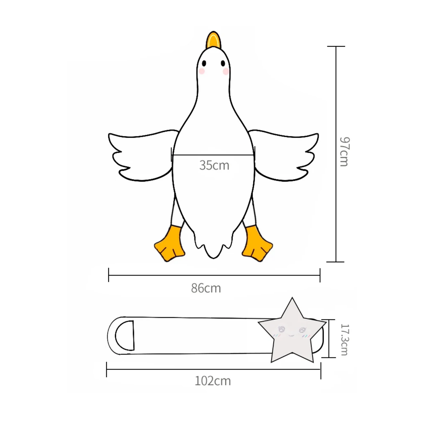 White Goose Stuffed Baby Pillow South Africa | Baby Sleep Soother | Sheikhs.online