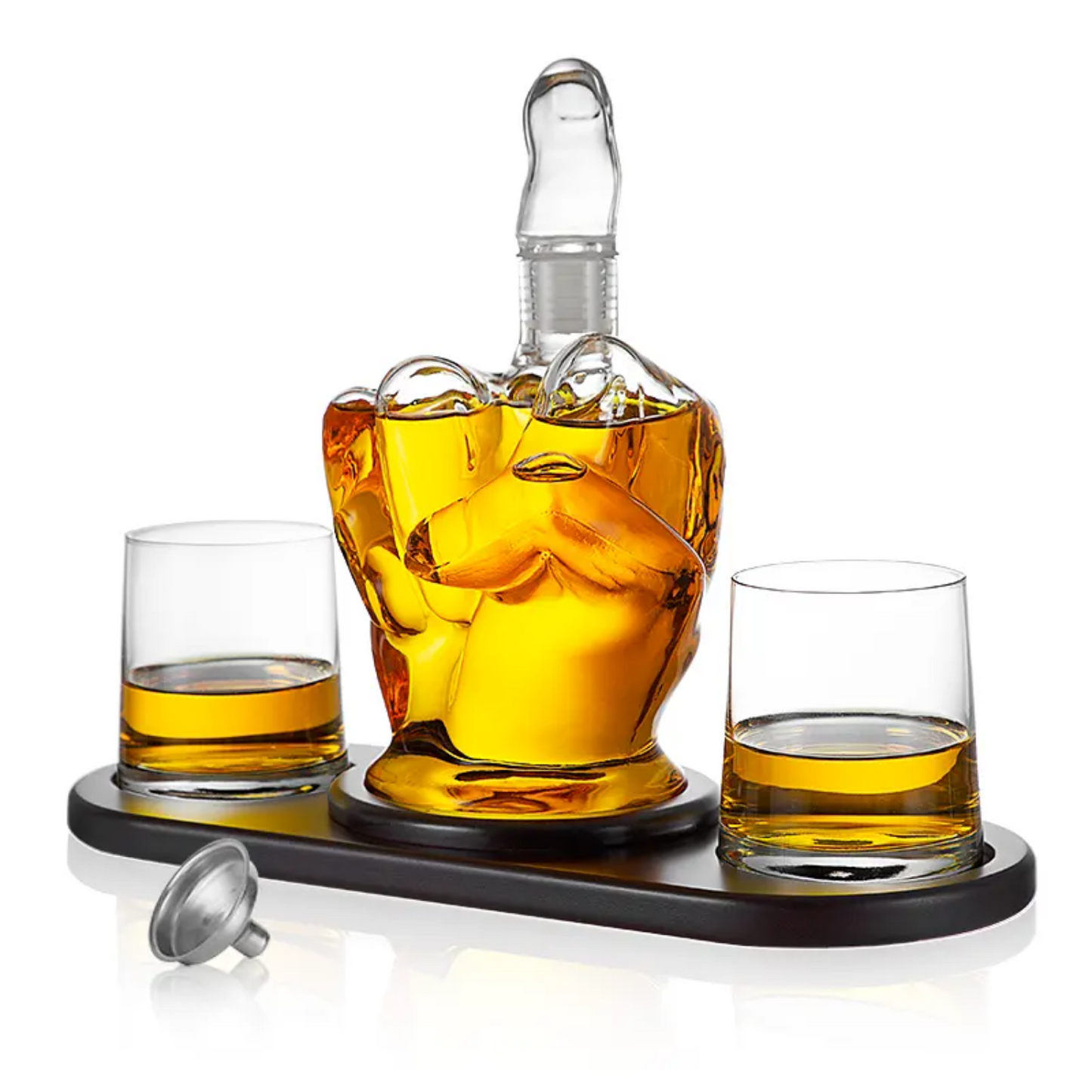 Stylish Middle Finger Decanter for Vodka, Bourbon, Scotch, and Wine
