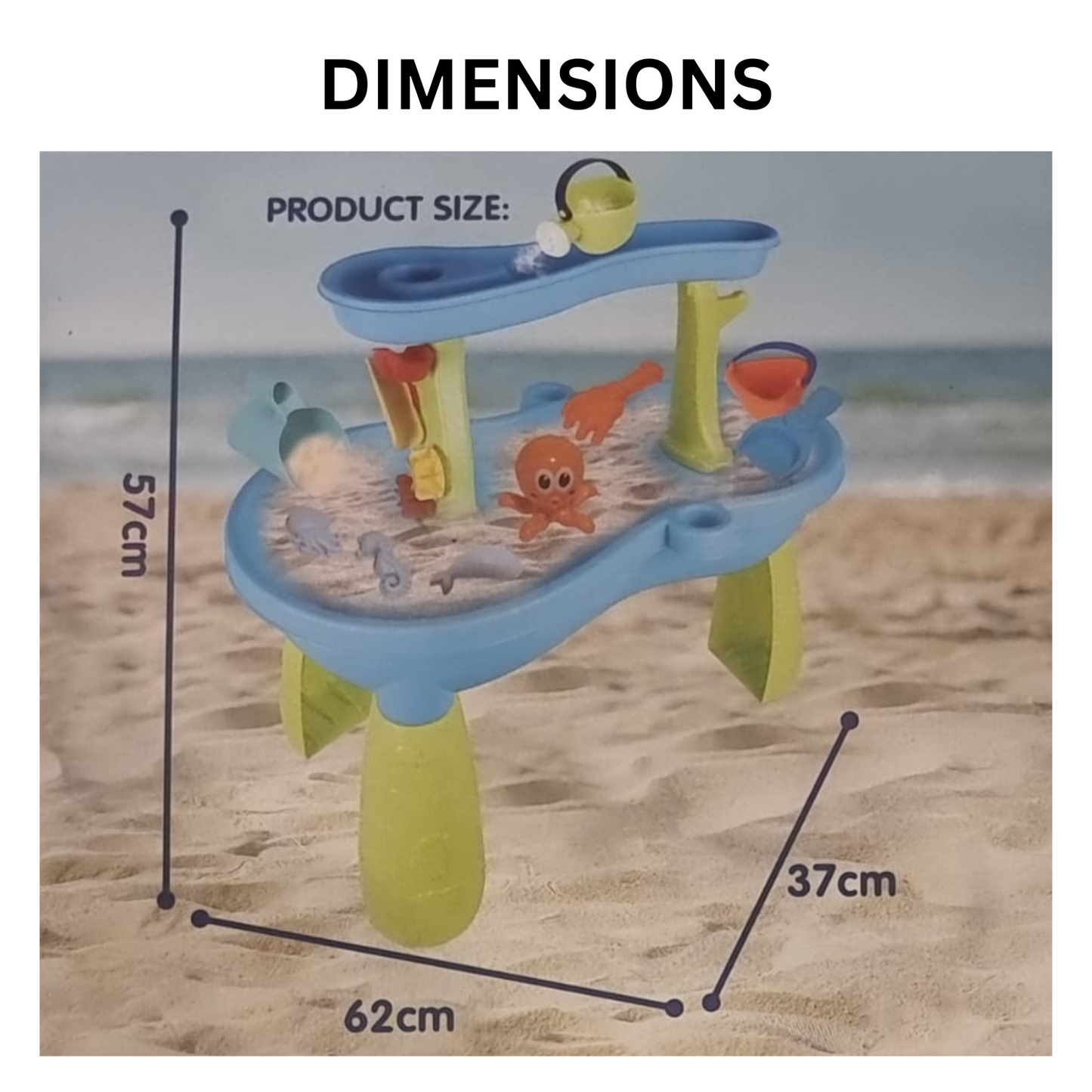 Educational water play table for fine motor skill development