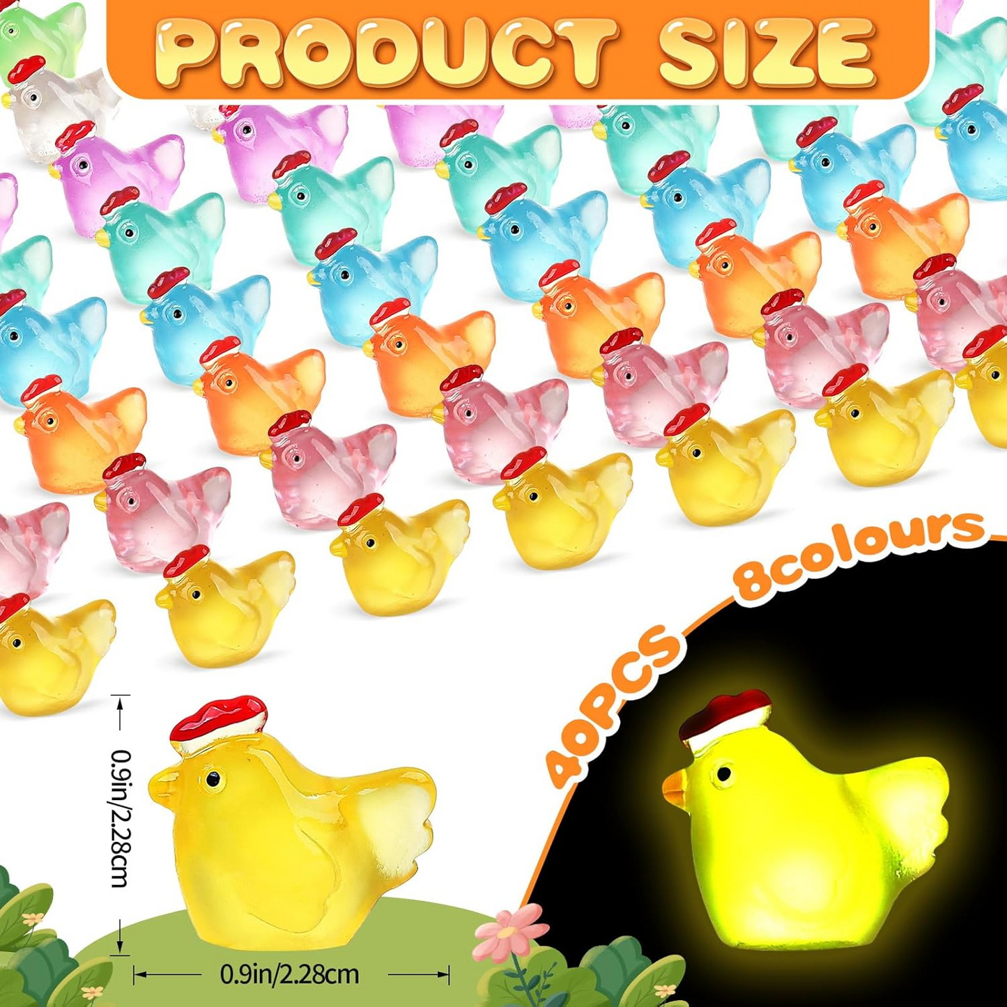 Mini Chicken Resin Figurines