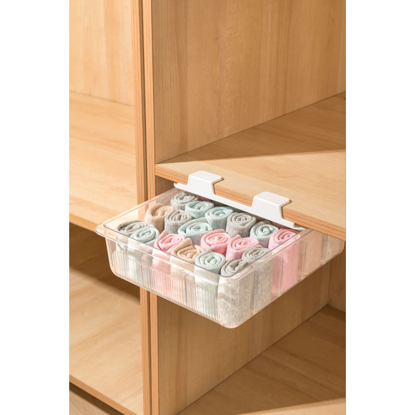 Sock organizer drawer divider storage box for wardrobe