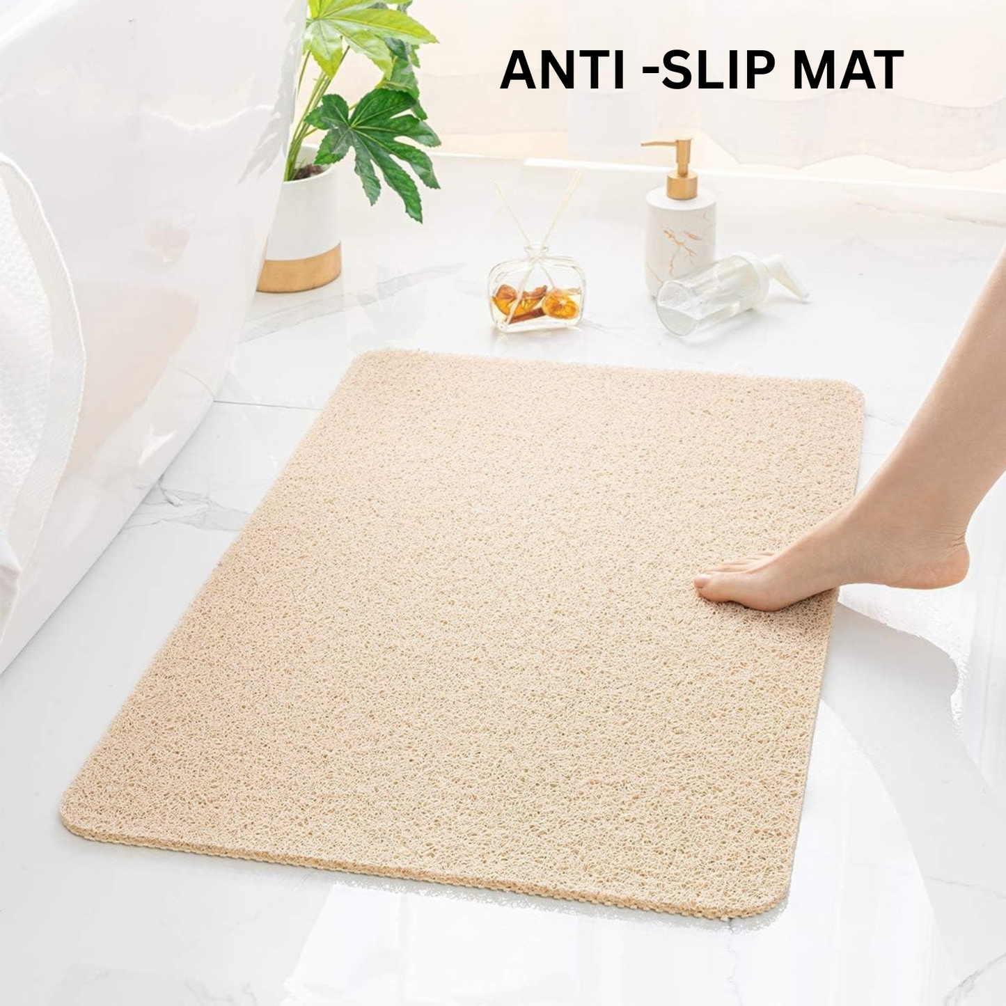 Slip-resistant bathtub mat foot scrubber for safe bathing in South Africa