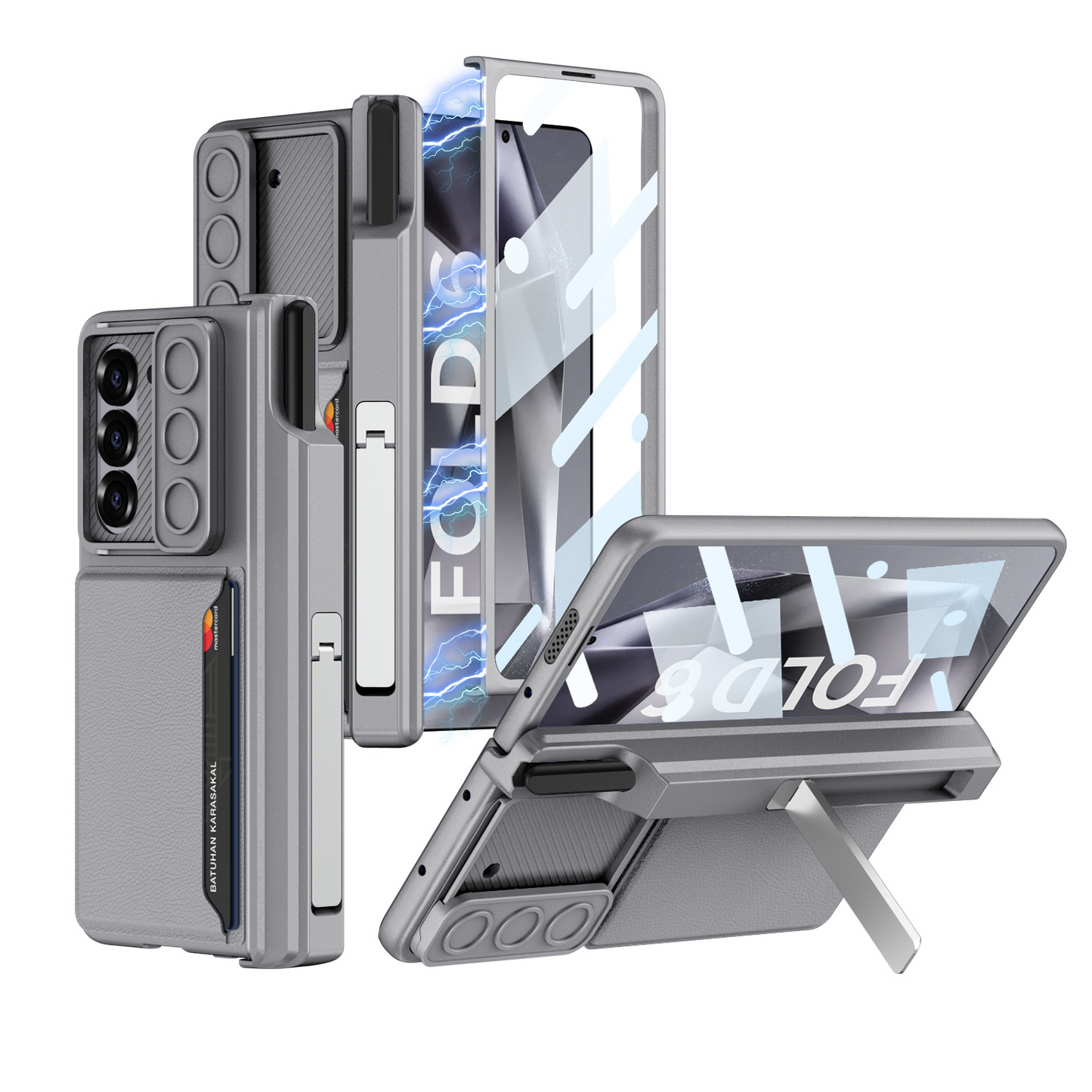 Samsung Z Fold 6 Wireless Charging Compatible Case – Grey