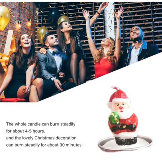 Set of 3 snowman-shaped scented Christmas candles – long burn time