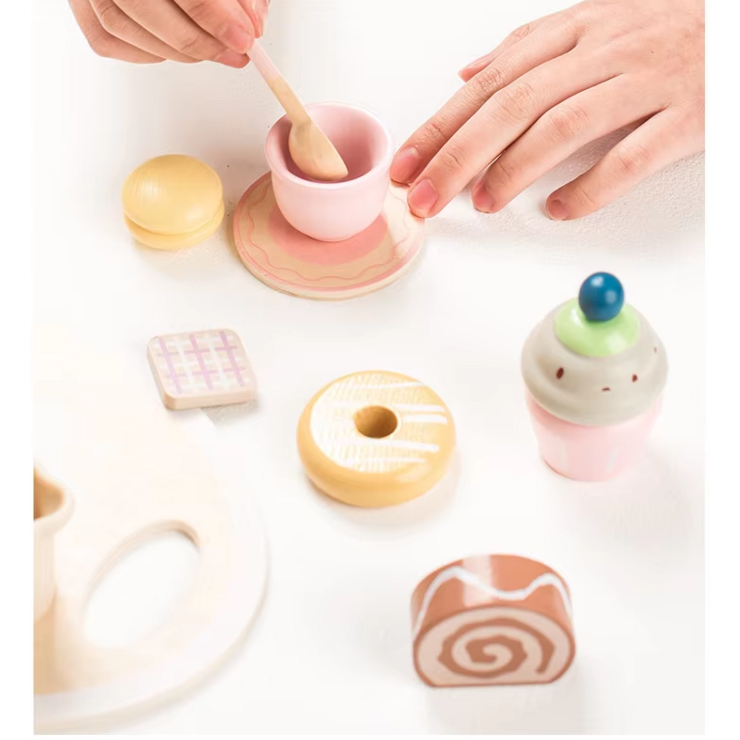 Montessori Pretend Play Afternoon Wooden Tea Party Set