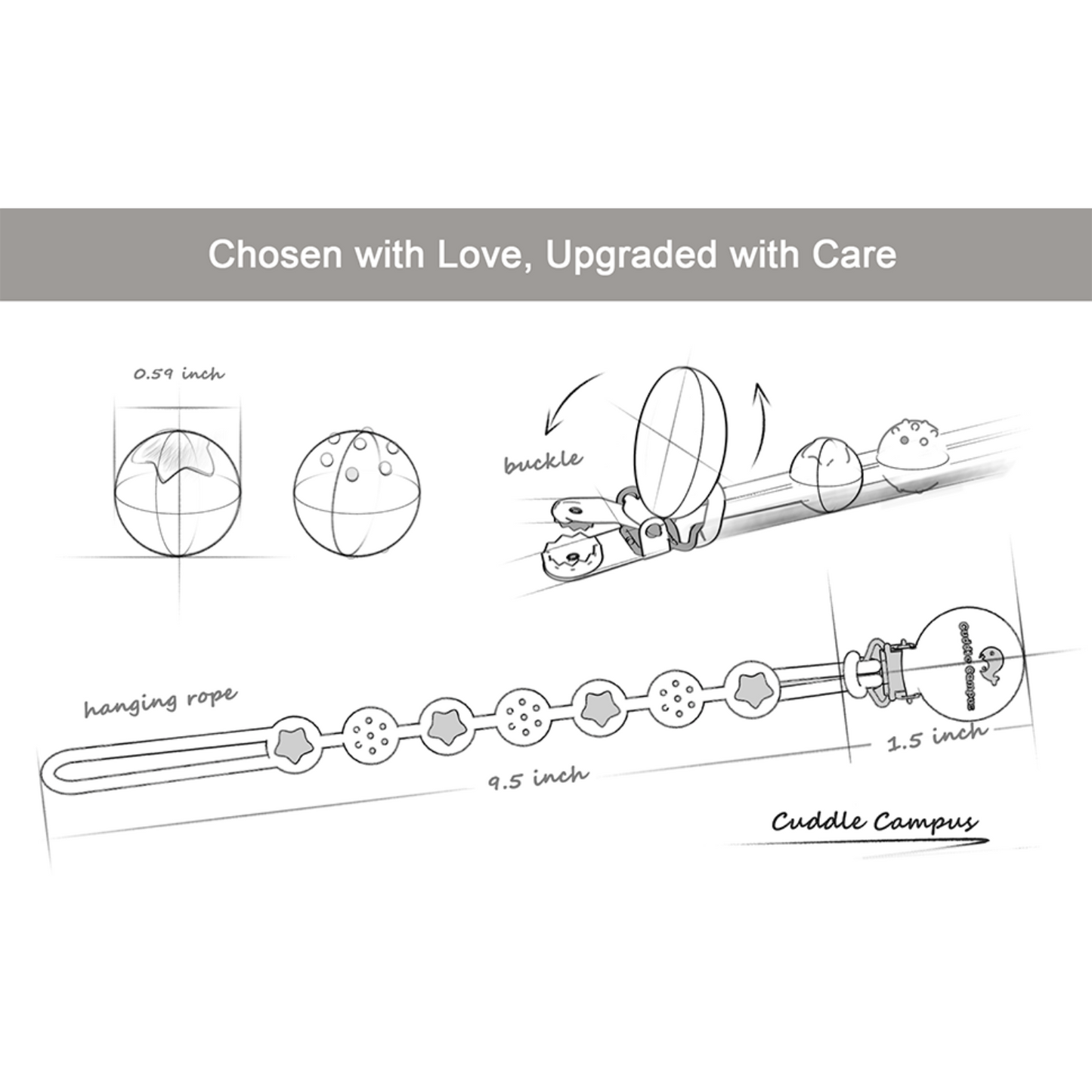 Set of 4 Baby Pacifier Holder Clips – Hygienic Baby Care