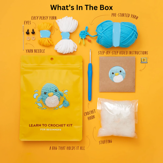 Beginner Crochet Kit South Africa – Penguin Edition with All Supplies