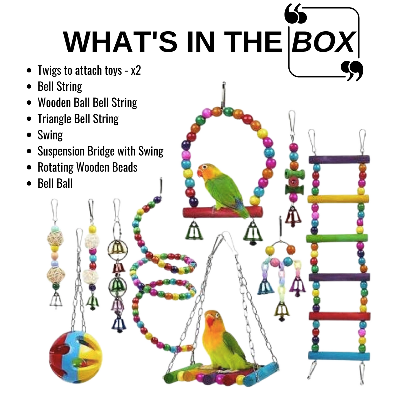 Bird Toys for Cage – Parrots, Budgies, Cockatiels | South Africa