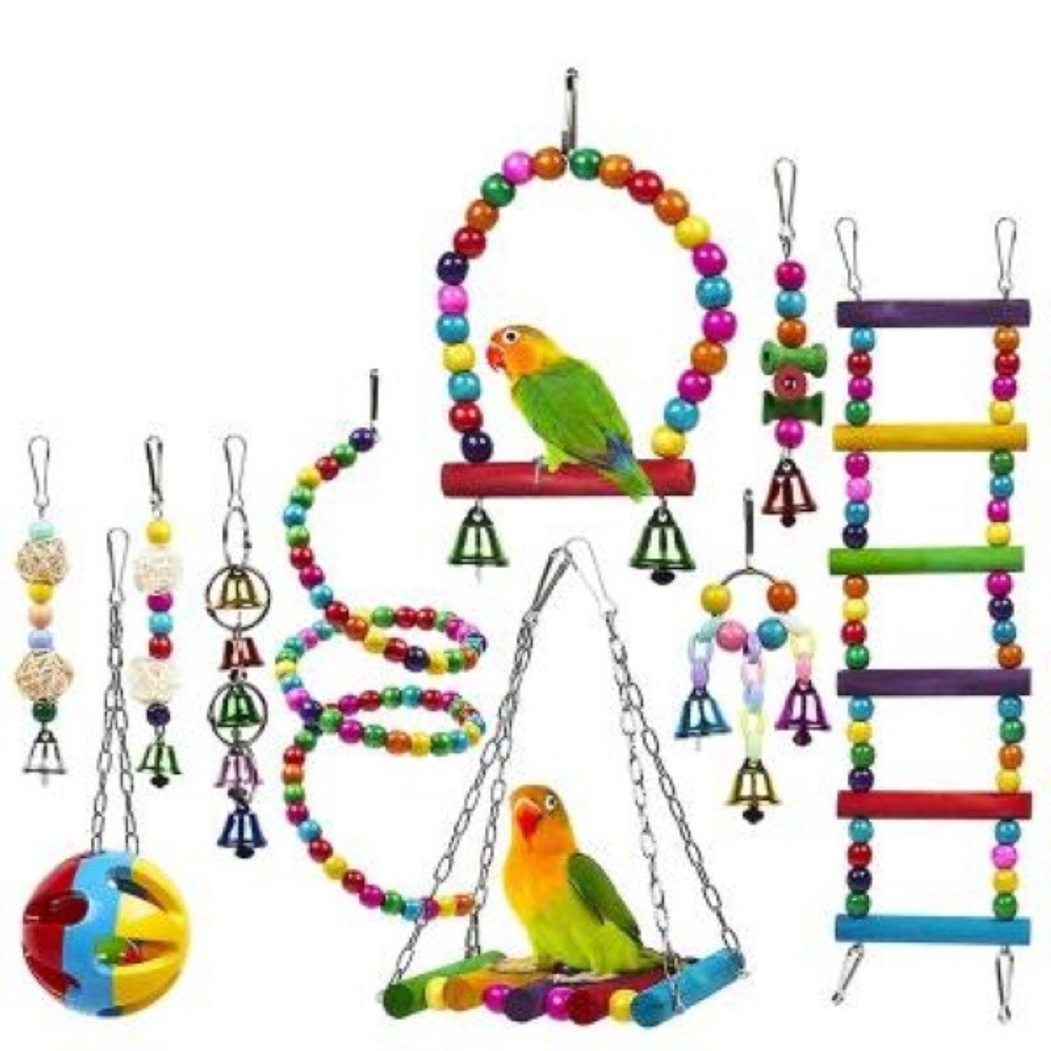Parrot in cage toy clearance