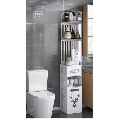 Slim Bathroom Storage Cabinet | Narrow Waterproof Bathroom Organizer SA