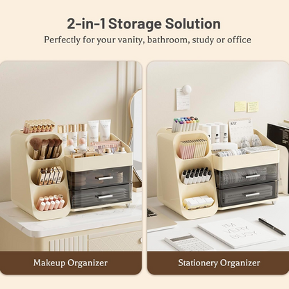 Makeup Organizer with Drawers | Stylish Cosmetic Storage for Bathroom & Vanity