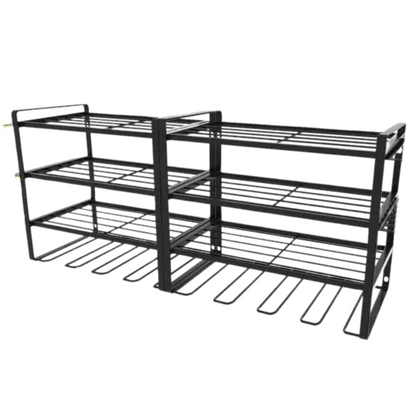 4-Tier Tool Storage Rack with 8 Drill Slots – Wall Mounted Organizer