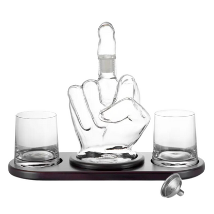 Middle Finger Whiskey Decanter – Handmade Glass Decanter Set South Africa