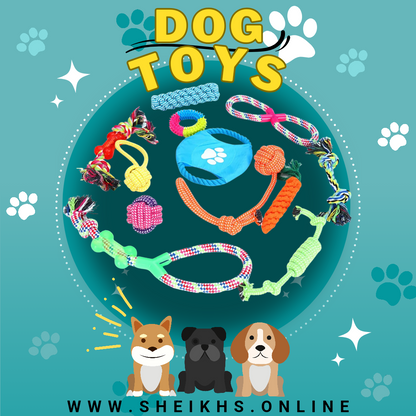Cotton Rope Braided Dog Toys South Africa – 12-Piece Set