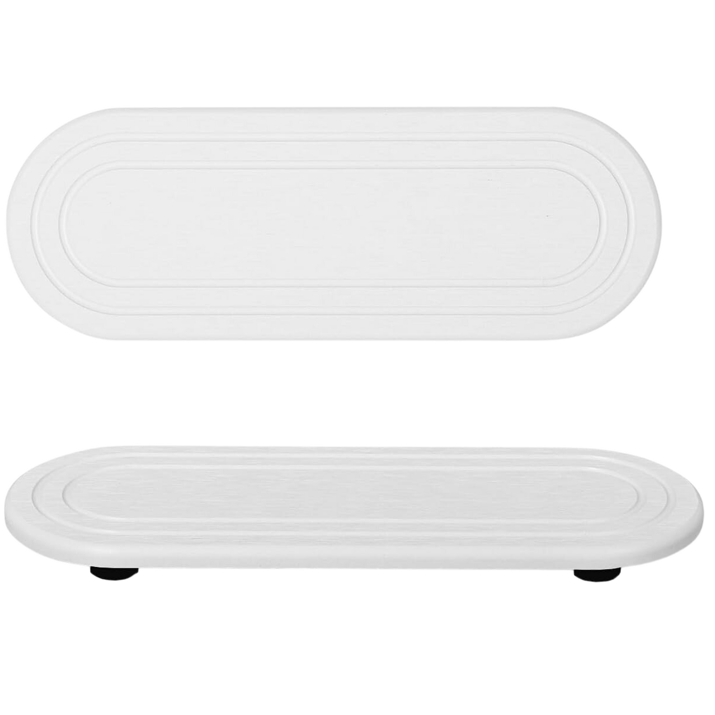 Diatomite Water Absorbent Stone Sink Trays Bathroom Kitchen Coaster - Pack of 2