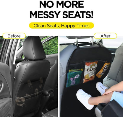 Car seat protector with storage pockets for toys, snacks, and bottles – South Africa