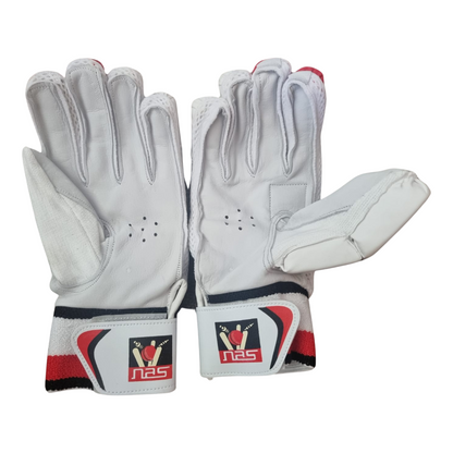 NAS Leather Palm Batting Gloves for Enhanced Grip