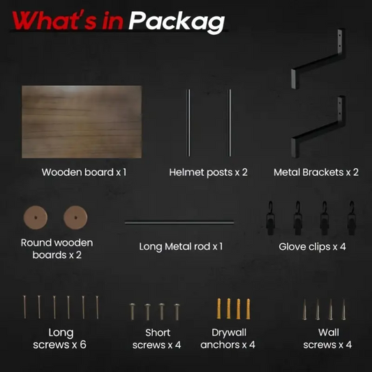 Wall Mounted Helmet Storage for Motorcycle, Dirt Bike & Football Helmets