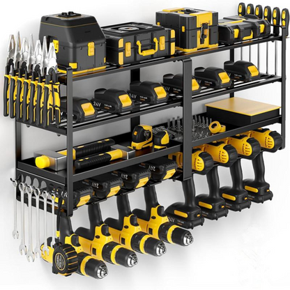 Power Tool Organizer Wall Mount – Heavy Duty Drill Rack for Garage
