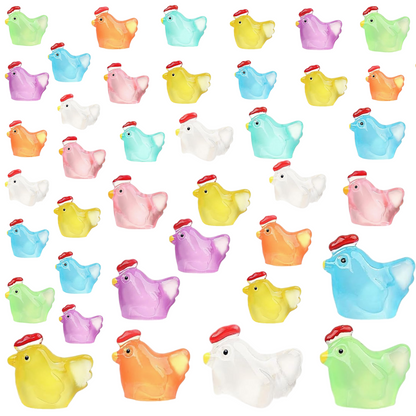 Mini Chicken Resin Figurines