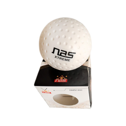 Hockey training ball with dimple surface for accuracy