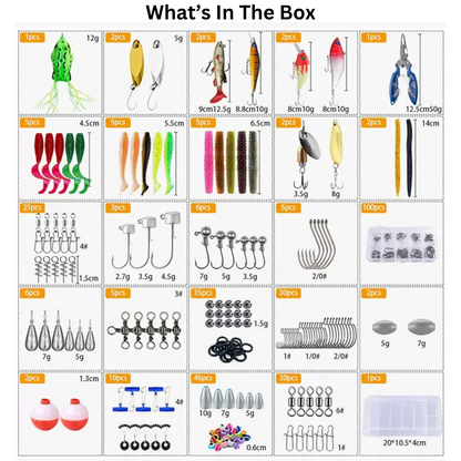 Fishing tackle with weights and baits