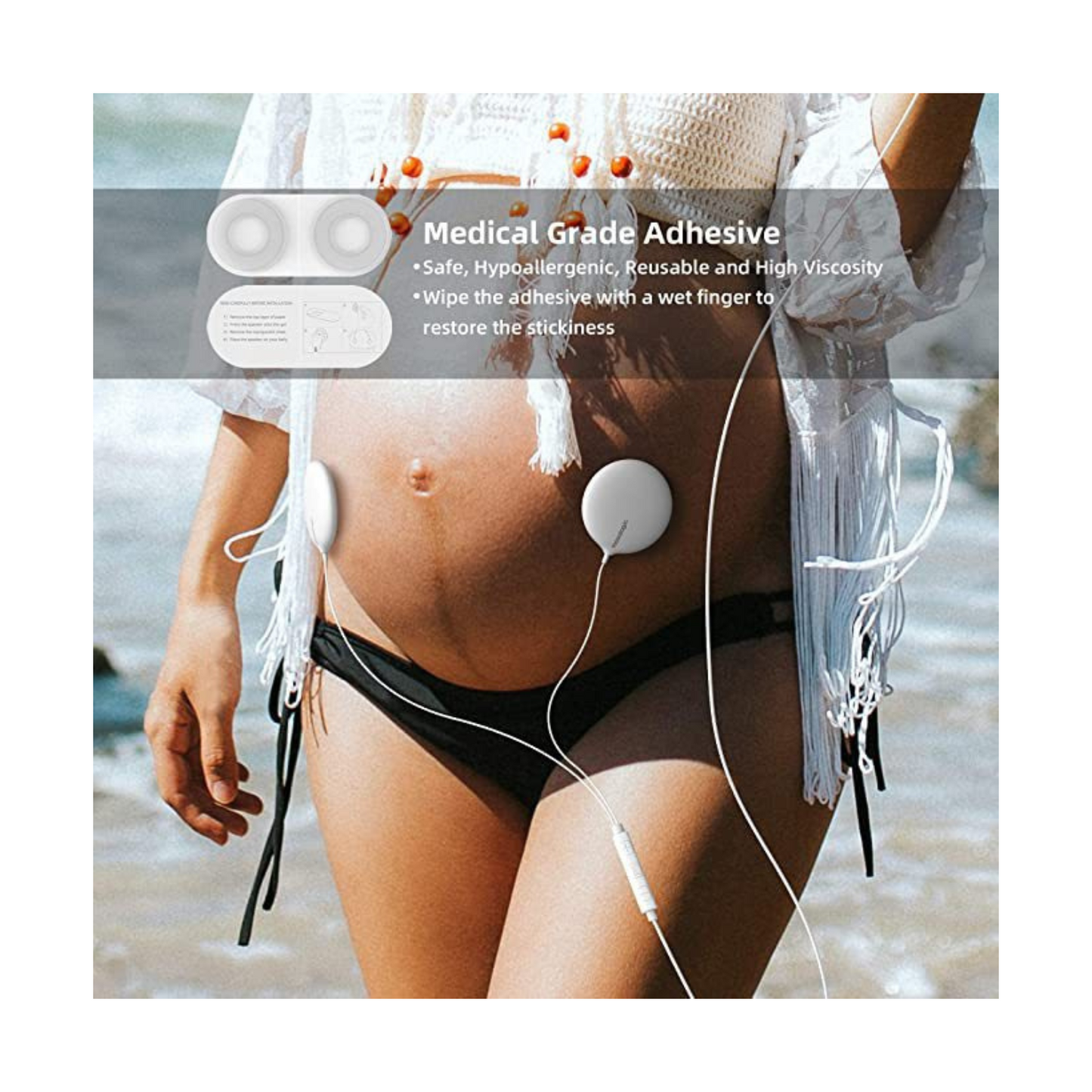 Prenatal Belly Speaker Earphones Play Music Voices to Baby in The Womb
