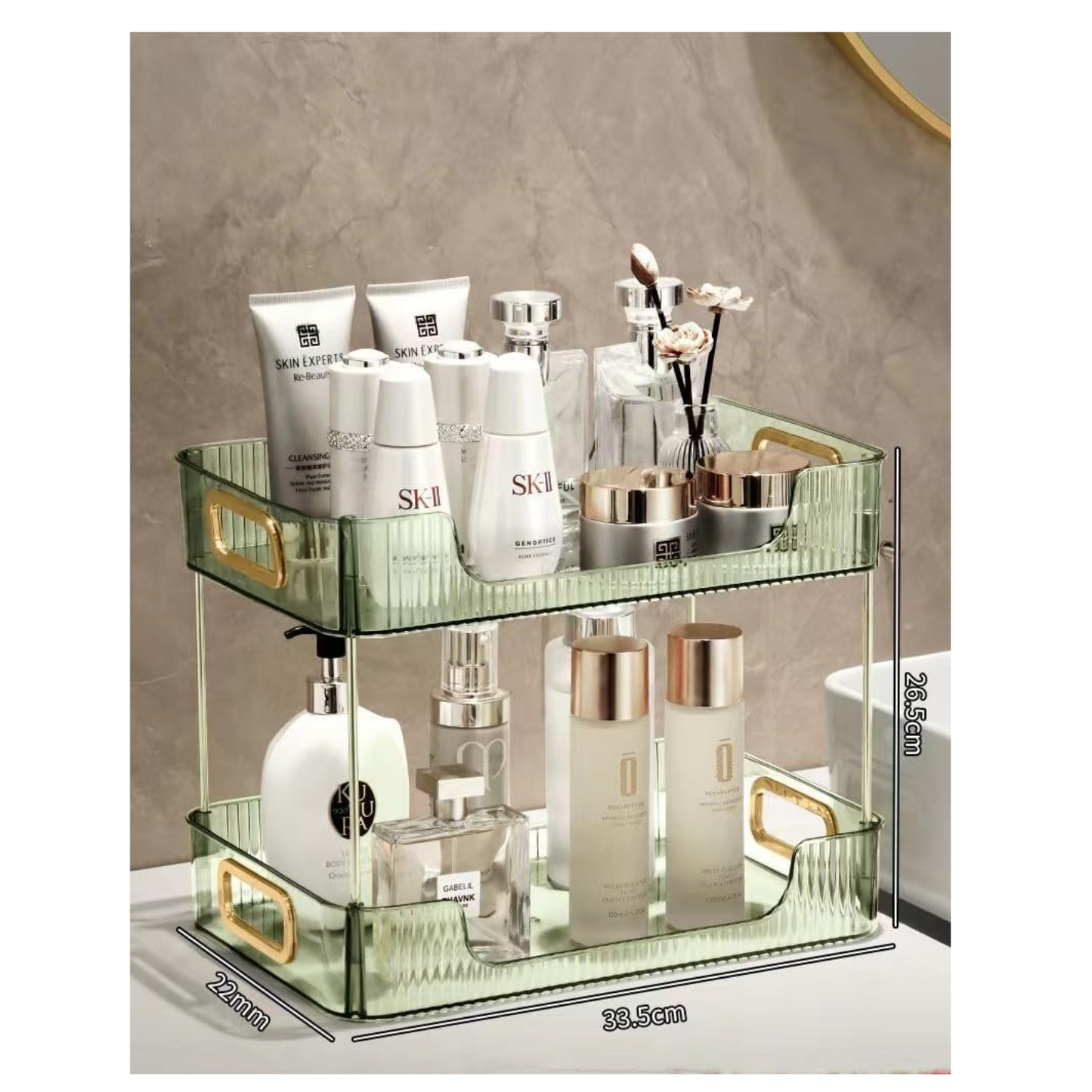 Makeup Organizer with Drawers – Transparent Vanity Storage Box