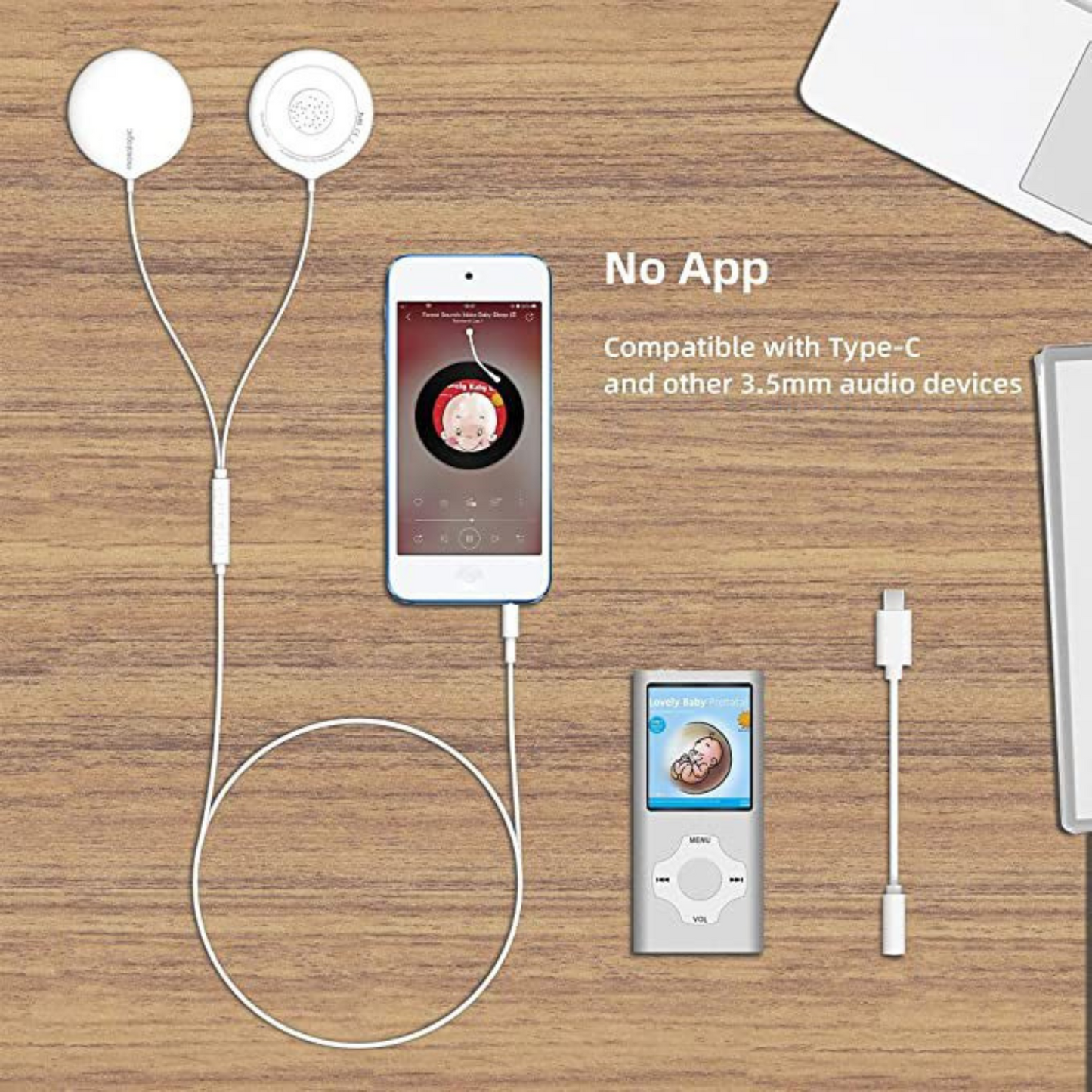 Prenatal Belly Speaker Earphones Play Music Voices to Baby in The Womb