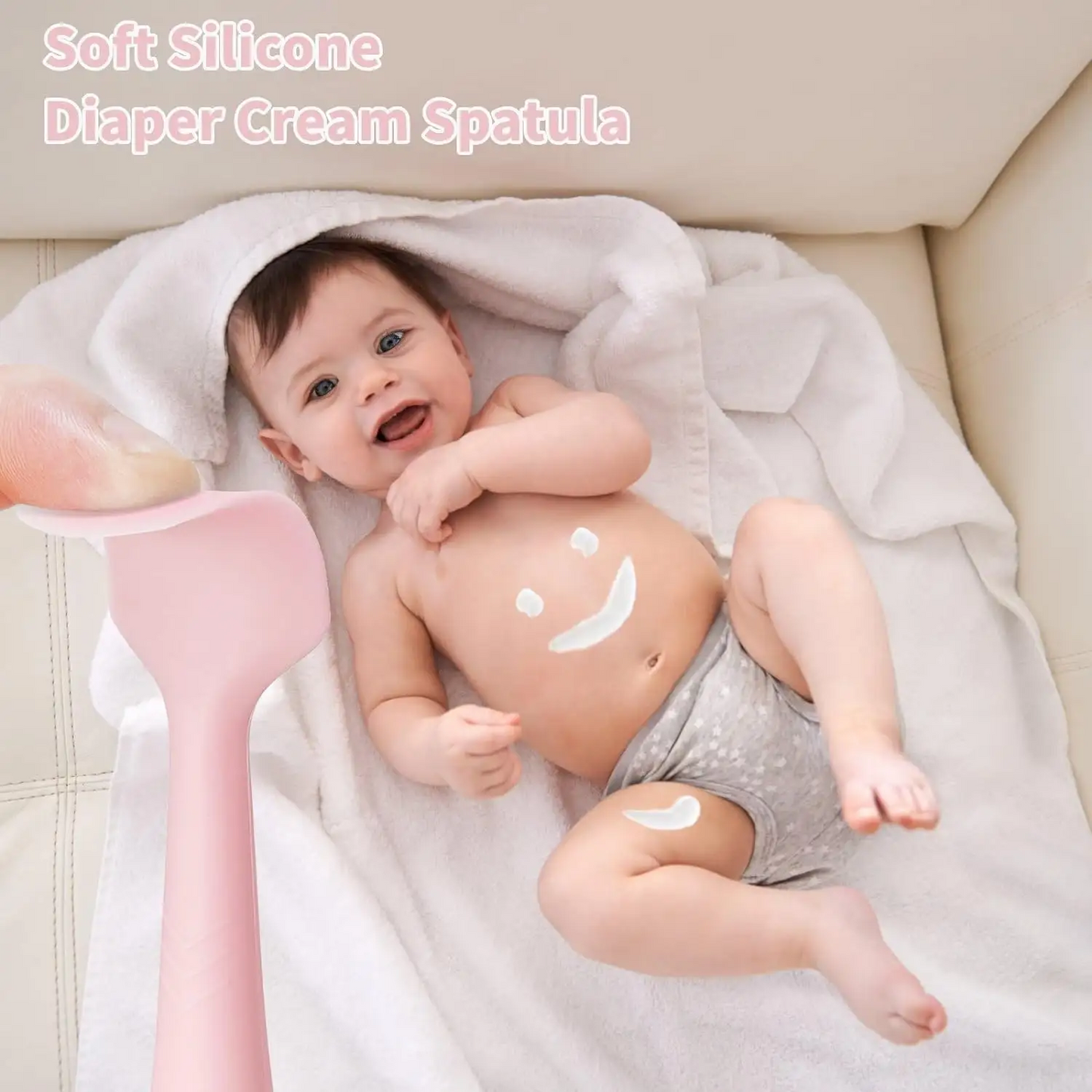 Baby Diaper Cream Spatula Applicator Soft Silicone Multipurpose Pack of 2
