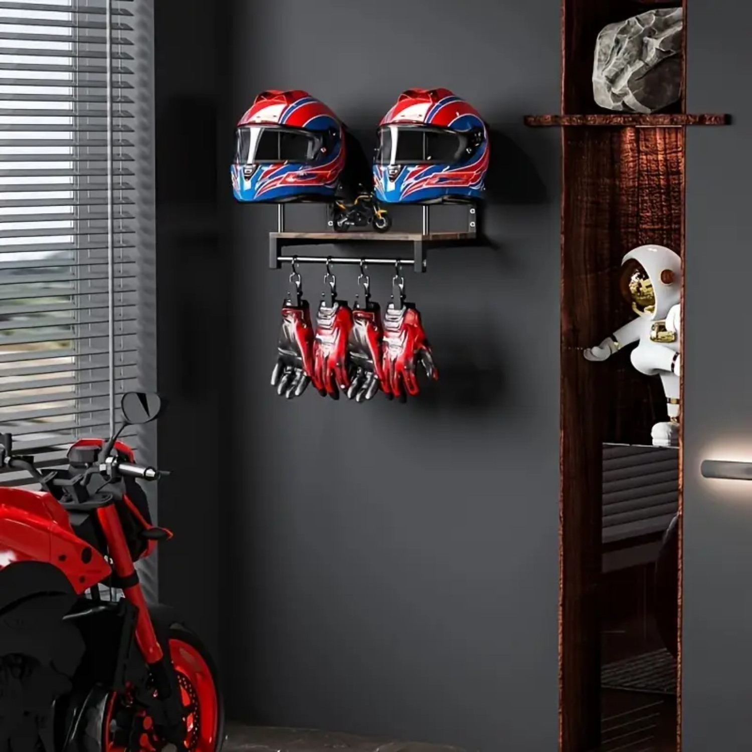 Motorcycle Helmet Holder Wall Mount | Heavy-Duty Gear Storage South Africa