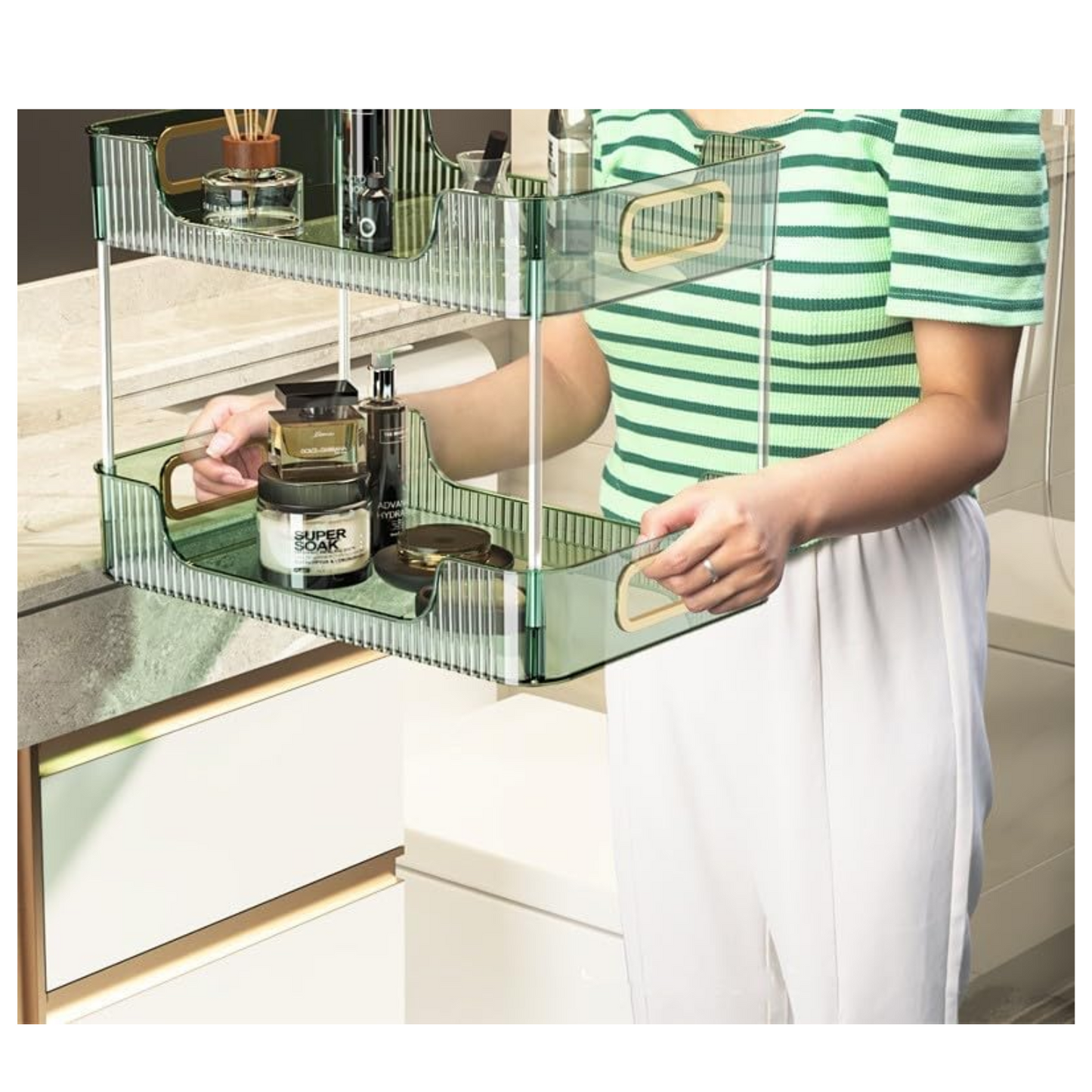2-Tier Bathroom Organizer and Storage