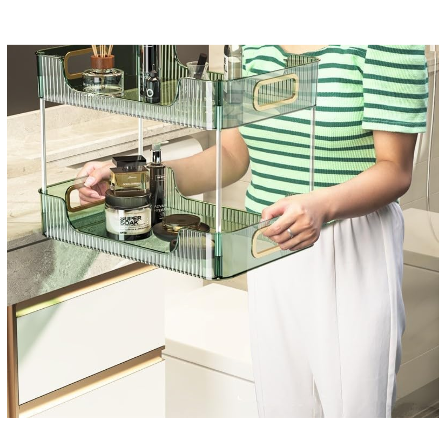 2-Tier Bathroom Organizer and Storage