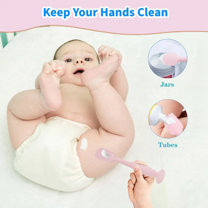 Baby Diaper Cream Spatula Applicator Soft Silicone Multipurpose Pack of 2