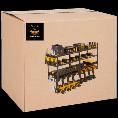 Garage Large Power Tool Organizer Wall Mount, Garage Storage Cordless Tool Organizer with Screwdriver Holder