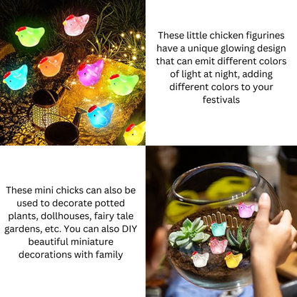 Luminous Mini Resin Chicken