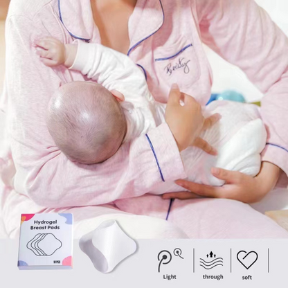 Contoured lanolin hydrogel nipple pads – soft, comfortable, and cooling relief for sore nipples