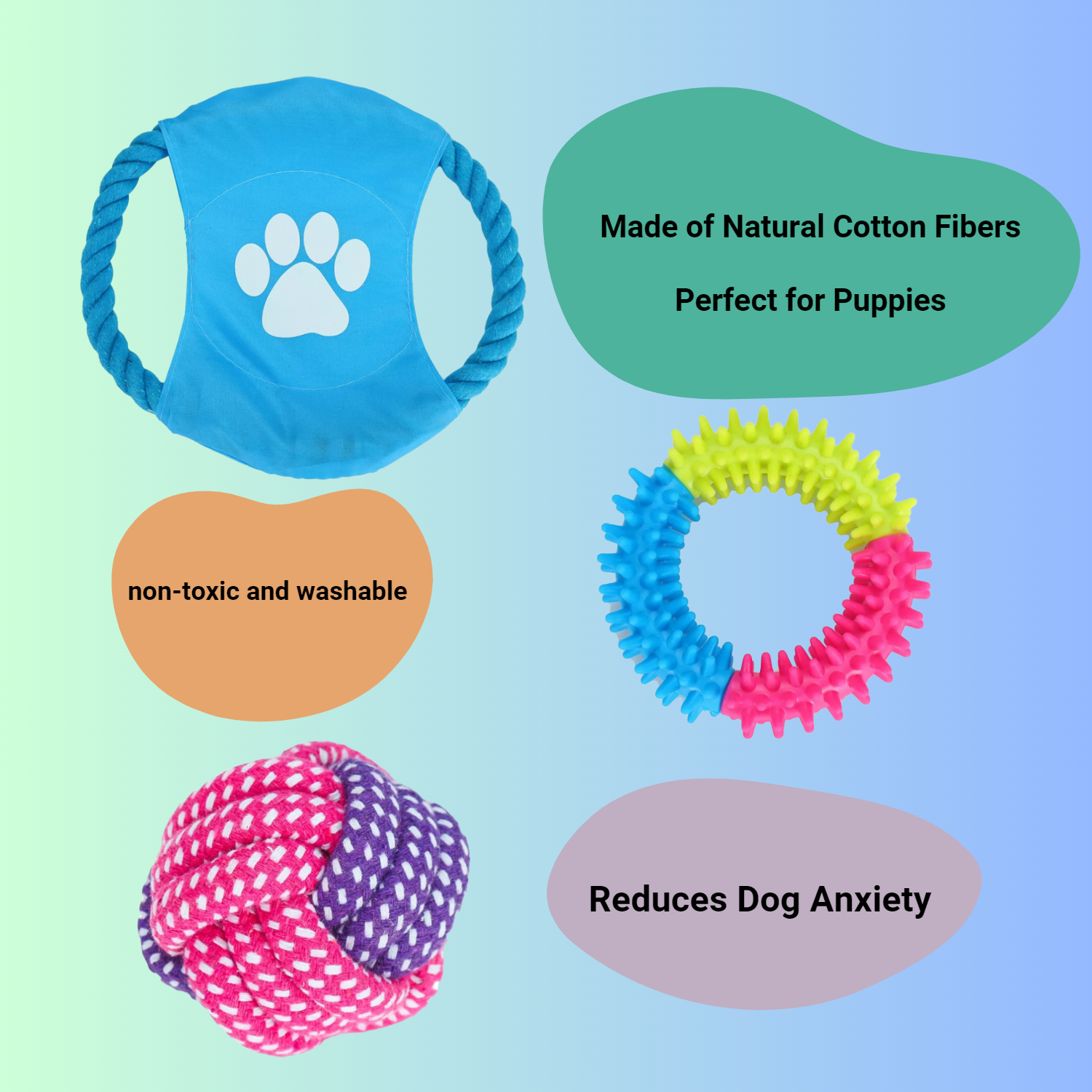 Interactive Tug of War Cotton Dog Rope Toy