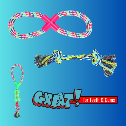 Non-Toxic Cotton Rope Dog Toys for Dental Health