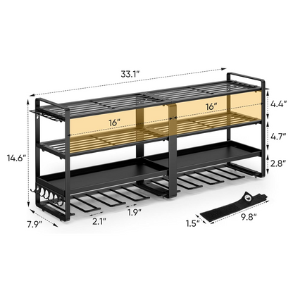 Garage Large Power Tool Organizer Wall Mount, Garage Storage Cordless Tool Organizer with Screwdriver Holder