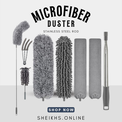 Microfiber Duster Stainless Steel Handle – 2.5m telescopic cleaning tool South Africa