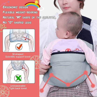 Mother Wearing Baby in Soft Cotton Sling – Sheikhs.online