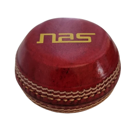 NAS Aggot Cricket Skill Coaching Seam Training Leather Ball - 140 grams