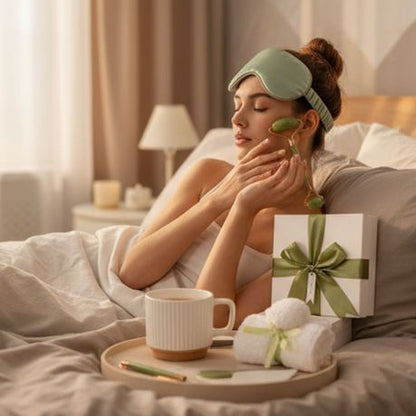 Silk sleep mask included in luxury gift box